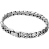Collar de Anillo Simple Pulsera Cubana Plateada Moda para Hombre y Mujer Personalidad Versátil Punk Coreano Hip Hop Joyería Transfronteriza