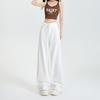 Calça jeans feminina de perna larga, simples e de alta qualidade, estilo jovem laranja #, branca pura, solta, para emagrecimento, casual e moderna