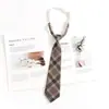 Patrón jk Chica Día Perezoso-libre Marrón Retro Marrón Raya de Corbata dk Uniforme de Soltero Masculino Corbata Estilo Preppy