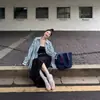 Camisa de Manga Larga a Cuadros Retro de Alta Gama para Mujer, Nueva de Primavera, Holgada, Oversize, Versátil, Camisa Chaqueta para Pareja