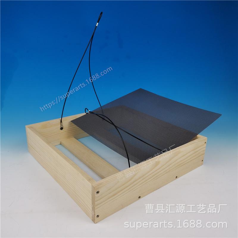 5 厂家定做出口外贸英国美国野鸟小鸟正方形挂钩木质喂鸟台 家