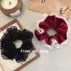 Elegante Versátil Terciopelo Distintivo Encaje Encaje Anillo de Salchicha Gruesa Estilo Retro de Alta Calidad Anillo para Cola de Caballo Bola Accesorios para el Cabello