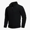Outono e Inverno Novo Moletom Masculino com Gola Alta e Meio Zíper Manga Longa Gola Alta Tendência Transfronteiriça Versátil Lã Polar Masculina