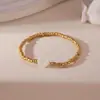 Pulsera Nueva de Bolitas Pequeñas Doradas 2025 para Mujer Chapada en Cobre Oro Real 18K Corazón Luna Suministro Transfronterizo Venta al por Mayor
