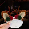 Pasador de Navidad diadema festiva pasador de asta de ciervo accesorios para el cabello de mujer para disfraz de Navidad