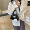 Bolso de mujer estilo coreano con diseño de mariposa, nuevo bolso de mano de moda 2024, bolso informal sencillo tipo bandolera con forma de concha