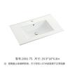 Lavabo de Cerámica Integrado en Encimera, Lavabo de Mueble de Baño, Lavabo, Diseño de Borde Delgado, Fregadero de Lavabo