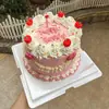 Celebridad de Internet Horneando Decoraciones para Pasteles Adornos Estilo Coreano Ins Retro Cereza Fresa Lindo Oso de Dibujos Animados Conejo Velas de Cumpleaños