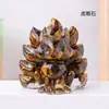 Granos de cristal natural transfronterizos resina de goma zorro de nueve colas pequeño adornos de muñeca de animal de cristal para el hogar sala de estar venta al por mayor