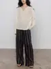 Blusa Delgada de Manga Larga con Cuello en V Holgada Perezosa Holgada Protección Solar Ropa Casual de Trabajo para Mujer Top