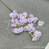 Arranjo floral artificial de flor de cerejeira para decoração de casa, com um único ramo, flor falsa para fotografia, flor de begônia e flor de cerejeira.