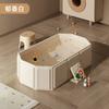 Bañera Plegable para Bebé sin Inflar, para Uso Doméstico en Interiores, Cubo de Baño Espeso para Bebé, Bañera Ampliada y Extensa