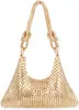 Bolsa Popular Personalizada Transfronteriza de Diamantes Brillantes con Pedrería para la Axila de Hombro Único Cruzada de Mano Bolsa de Noche para Mujer Bolsa Ling de León