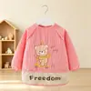 Ropa de abrigo elegante para niños, adecuada para comer, babero para bebé, impermeable y resistente a las manchas, de pana de manga larga para otoño e invierno