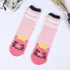 Calcetines de invierno 2023 para mujer, medio terciopelo, con costuras de animales de dibujos animados, venta al por mayor directa de fábrica
