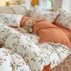 Funda de edredón de una pieza 150x200x230, engrosada, para cama individual de dormitorio, uso doméstico, no 100% algodón, algodón puro, algodón lavado 3