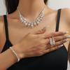 Accesorios de estudio de joyería de venta caliente transfronteriza, traje de joyería, collar de diamantes de imitación de cadena de garra de comercio exterior europeo y americano, accesorios de ropa