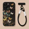 Cordón de Mariposa de Colores Adecuado para Funda de Teléfono Apple 17Pm iPhone 15 Silicona 16 Nuevo Modelo para Mujer 14 Agujero Fino 18