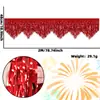 Nova decoração de festa cortina de seda de chuva banner parede de fundo de aniversário casamento adereços de layout flor de seda de chuva ondulada DIY