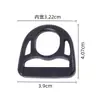 Anillo D al por mayor Hebilla D Flor Negra Accesorios para equipaje Correa de hombro ajustable para mochila Hebilla de plástico Hebilla colgante en forma de D Semircircular