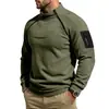 Sudadera cálida de otoño e invierno para hombre, informal, de corte holgado, con cuello alto, de forro polar, doble cremallera, importación transfronteriza europea y americana