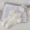 Calcetines Finos de Otoño para Mujer con Encaje de Lazo, Calcetines Transpirables de Media Pantorrilla, Calcetines Tobilleros de Moda al por Mayor