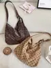 6371 Bolso de Mano de Terciopelo con Lunares Estilo Retro Coreano, Bolso de Hombro Grande de Capacidad Estilo Perezoso, Bolso de Tela para Viajero Estudiante