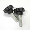 Perilla de fijación manual con tornillo de ajuste de mango de plástico de nailon hexagonal de flor de ciruelo de 21 mm-m6