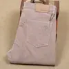 Novas calças casuais masculinas de veludo cotelê de algodão stretch, cinco bolsos, outono e inverno, grossas, quentes, respiráveis, retas