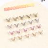 Mini Ponta do Dedo Pequena Borboleta Joias para Nail Art Olho de Cavalo Zircônia Cristal Super Brilhante Liga Borboleta Estéreo Diamante para Unhas Acessórios