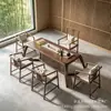 Mesa de Té Estética Dinastía Song Cama Arhat Combinación Estilo Chino Oficina Casa de Té Cabina de Madera Maciza Recepción de Lobby Mesa y Sillas para Preparar Té