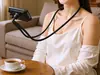 Suporte de Celular para Pendurar no Pescoço, Suporte Preguiçoso Dobrável com Braço Longo para Cama, Transmissão de Vídeo ao Vivo