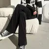 Pantalones de cachemira de pierna ancha para otoño e invierno, para mujer, engrosados con forro polar, nuevos para invierno, de cintura alta, sueltos, casuales, de punto, rectos