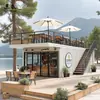 Loja de Contêineres Suge Estrutura de Aço Móvel para Exterior Casa Modular Reforma Restaurante Moderno Simples de Lazer