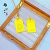 Colgante de Calabaza Chapado en Oro Tendencia de Tiktok, Dios de la Riqueza Amarillo, Brújula de los Ocho Tesoros Propicios, Cadena para Suéter de Cuerda para Cumplir Deseos al por Mayor