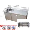 Gabinete de Cocina de Acero Inoxidable 304 Estilo Gabinete Fregadero Lavado de Manos Lavado de Verduras Fregadero de Gabinete Integrado Plataforma de Fregadero de un Solo Tazón