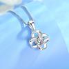 Collar de trébol de cuatro hojas de plata esterlina S925 para mujer, colgante único de diamante, cadena de clavícula, regalo de San Valentín, cumpleaños para novia, moda japonesa y coreana.
