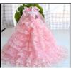 Véu qualidade boneca longa brinquedo boutique com flor cabeça gaze estilo opcional acessórios de véu feitos à mão cobertura de cabeça