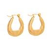 Aretes Simples de Acero de Titanio, Diseño Nicho, Aretes de Aro Huecos, Acero Inoxidable, Lujo Ligero Francés, Aretes que no se Desvanecen, Forma de Círculo