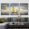 Pintura Decorativa para Sala de Estar Pintura de Parede de Fundo para Sofá Pintura de Parede Suspensa Moderna Simples Mural Estilo Nórdico Quarto Parede Tríptico