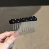 Peine para el Cabello con Lazo de Lunares Estilo Coreano para Mujer, Peinado de Princesa Esponjoso de Corona Alta, Pinza Fresca y Dulce para Flequillo Lateral