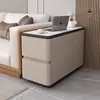Sofá de Sala de Estar Aparador Almacenamiento Lujo Ligero Multifuncional Móvil Madera Maciza Ultraestrecho Pequeño Gabinete Lateral Mesa Lateral Simple Moderna