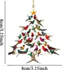 Transfronteiriço Novo Produto Colorido Acrílico Beija-flor Árvore Livro Café Decoração Impressão Ultra Clara Árvore de Natal Pingente de Feriado