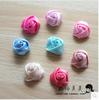 Cinta de 2 cm hecha a mano con flores de capullo de rosa, accesorios de bricolaje hechos a mano, accesorios para el cabello, material, broche, accesorios de decoración