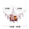 Red de Bolsillo Triangular para Juguetes de Niños Juguete de Peluche Cuerda de Algodón Tejido a Mano Encaje Hamaca Colgante de Almacenamiento
