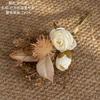 Flor Artificial Guardián Gentil de la Luna Blanca Borde Jiao Ramo de Rosas Estilo INS Flor de Simulación Decoración del Hogar Venta al por Mayor MW66019