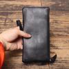 Fábrica Luojia Nuevo Billetero para Monedas de Cuero Genuino para Hombre Cartera de Cuero Suave para Mujer Clutch de Gran Capacidad Fina Piel de Vaca Bolso para Teléfono Móvil