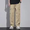 Pantalones Cargo Estilo Americano, Talla Grande, Delgados para Hombre, Holgados, Rectos, Pierna Ancha, Casuales, Resistentes al Desgaste, Holgados, Ropa de Trabajo, Pantalones Largos