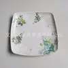Comércio Exterior Louça de Melamina melamina melamina prato louça de mesa prato quadrado de 8,5 polegadas prato raso inclinado prato de flor branca