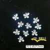 Decoraciones para arte de uñas de flor pequeña con incrustaciones de circonita cúbica de cobre transfronterizas, tachuelas de flor de metal 3D para uñas, accesorios de arte de uñas portátiles para DIY
